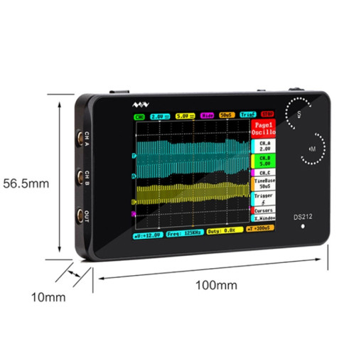 Mini-oscilloscope de stockage numérique portable à double canal MINIWARE, modèle : DS212 SM1001898-010